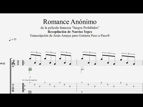Romance Anónimo -  N. Yepes - Tablatura por Jesús Amaya...