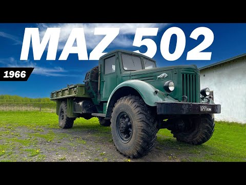 Old Restored Soviet Military Truck 4x4 FIRST START OVER 9 YEARS - MAZ 502 (1966)