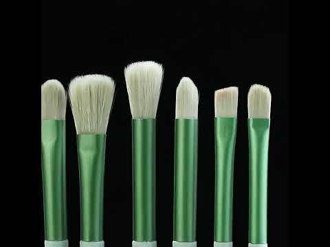 Кисти для макияжа набор 13 шт для хайлайтера/теней/растушевки и др. в чехле Brushes Set розовый (GS-106680) Video #1