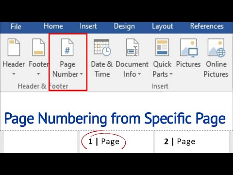 How to start page numbering from specific page | MS Word ⏩