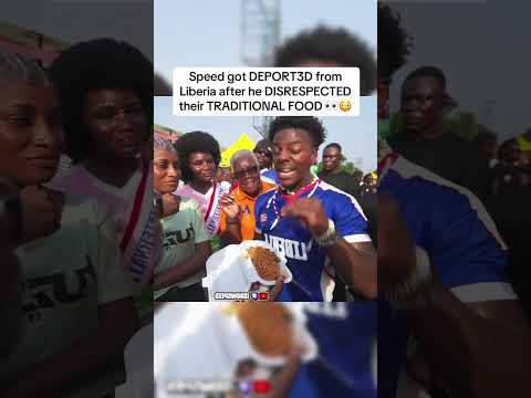 SPEED DISRESPECTS THE TRADITIONAL FOOD OF LIBERIA 😳 | #ishowspeed #fyp