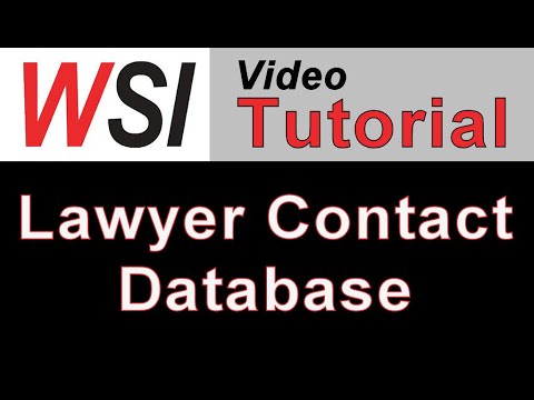 Microsoft Access Lawyer Contact Database Template