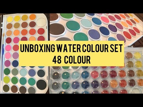 Unboxing water colors set 48 colors| #short #unboxing