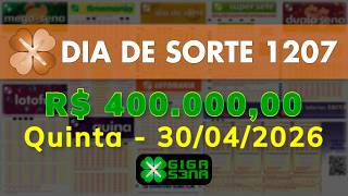 Resultado da Dia de Sorte 1207, Quinta-feira, 30/04/2026
