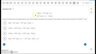 AP Chem Unit 4 PC MCQ Key Part 2