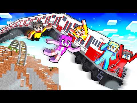 5 Friends Stuck on WORLD’S LONGEST Minecraft Train!