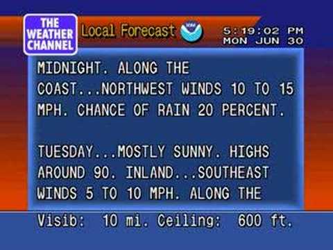 WeatherSTAR 4000 Emulator Clip: 5:18 PM - 06/30/08