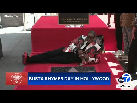 Hip-hop legend Busta Rhymes honored with star on Hollywood Walk of Fame
