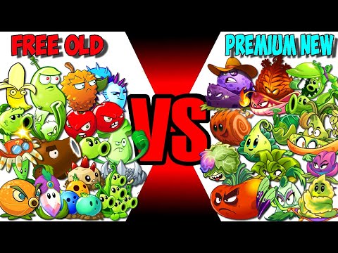 Team FREE OLD Plants Vs PREMIUM NEW Plans - Who Will Win? - PvZ 2 Team Plant Vs Team Plant