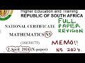Mathematics N5 April 2024 Memo Full Paper Mathszoneafricanmotives Mathwithlightone