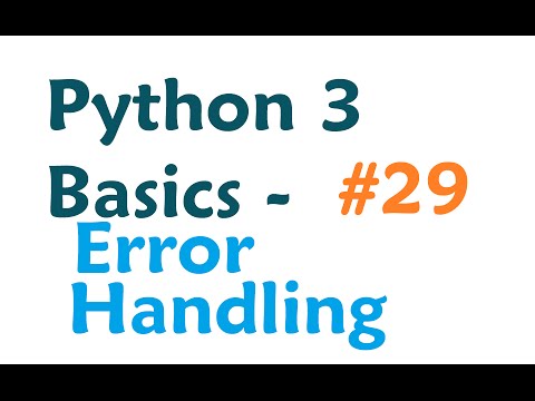 Python 3 Programming Tutorial Try and Except error Handling