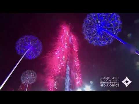Burj Khalifa, Dubai, UAE Celebrates NYE 2019
