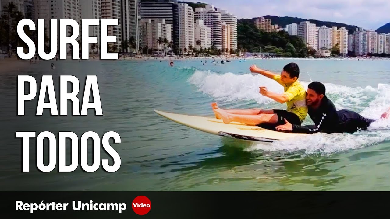 Unicamp na praia: pessoas com deficiência surfam pela 1ª vez