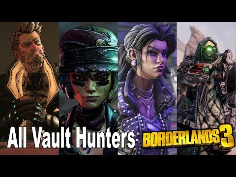 Borderlands 3 - All Vault Hunters Trailers [HD 1080P]