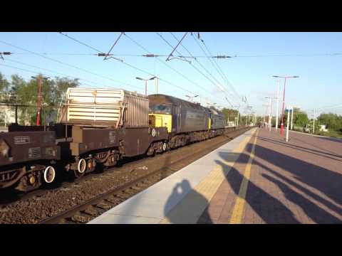 (HD) 57011+57007 at Wigan North Western on 6K73 22nd May 2013