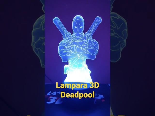 Vídeo relacionado con Luz 3D Deadpool - Producto oficial Disney Marvel, luz para oficina, sala de juegos, dormitorio, regalo para fans de Marvel