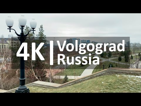 4K Walking through a cold Volgograd (Krasnooktyabrsky - Center), Russia / Прогулка по России