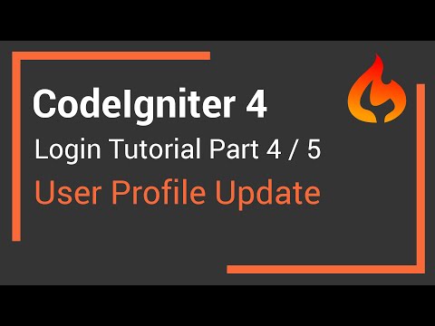 CodeIgniter 4 User Login Tutorial - Part 4 - User Profile Page