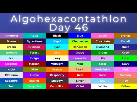 Algohexacontathlon Day 46