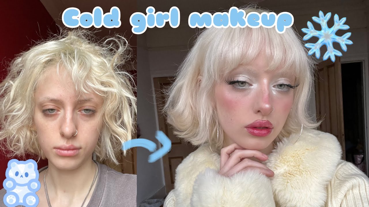 TRYING THE VIRAL “COLD GIRL” MAKEUP (+ bleaching my brows)