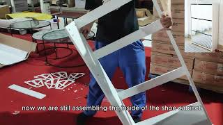 Assembling a Modern Mirrored Shoe Cabinet – Stylish Storage in Minutes!