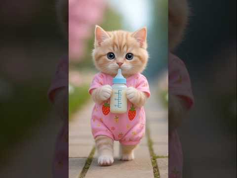 cute dancing kitten | Funny Cartoon Cat Video 🥰🍼 #catvideos #cat #cartoon #dudidudidam