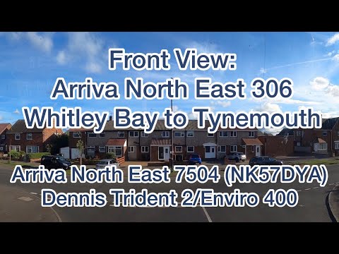 Front View: Arriva North East 306 | Whitley Bay to Tynemouth | 7504/NK57DYA