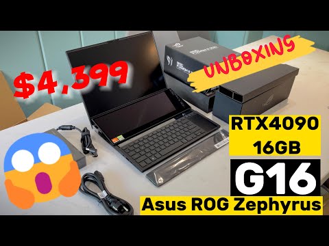 UNBOXING ROG Zephyrus Duo 16 2023, (Price = 4,339$), #GX650PY RTX4090-16GB + CPU AMD Ryzen™ 9 7945HX