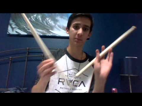 How to play marching snare drum:holding a stick and basic st...