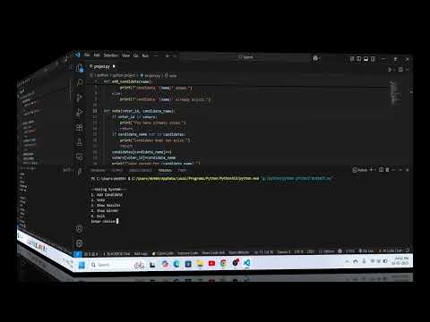 Simple Voting System In Python Console Base Download Github