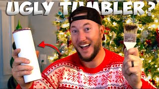 I Tried PAINTING an Ugly Christmas Sweater on a Cup