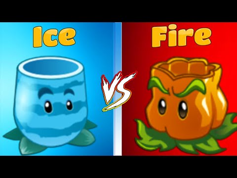 Winter Melon ICE vs Pepper-Pult FIRE Plant Power-Up! in Plants vs Zombies 2 (PVZ2 Version 8.9.1)