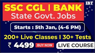 SSC CGL, Bank, State Govt. Jobs Live Course - By IBT Trainers