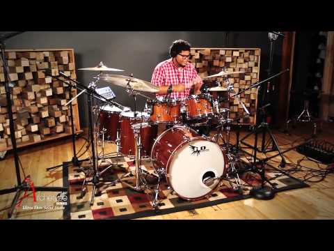 Hendrix Drums Archetype Series, Teddy Grant gospel drumming. Stave Drum Kit and snare drum