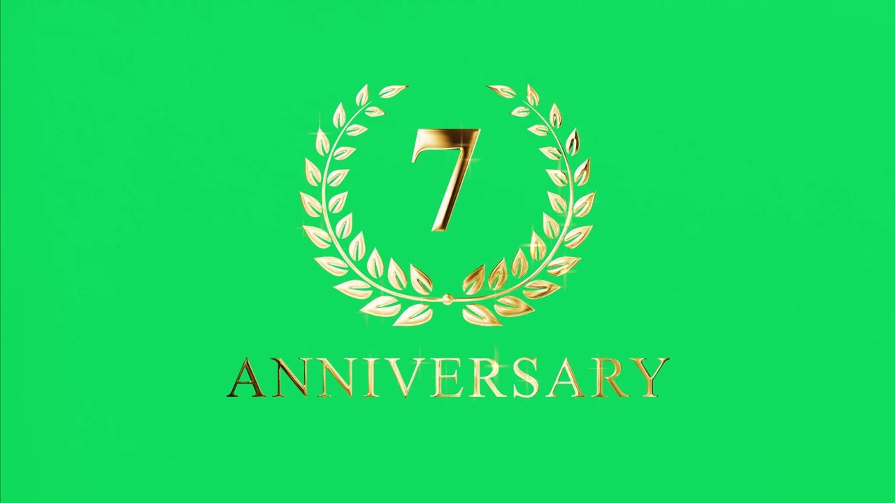 7th Anniversary Animation Green Screen | 4K | Global Kreators
