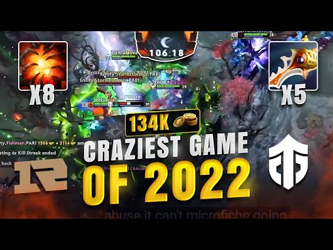 NEW Record !! MOST EPIC GAME IN TI HISTORY?! 134k GOLD Lead, 5x Rapiers, 8x Roshans - RNG vs ENTITY