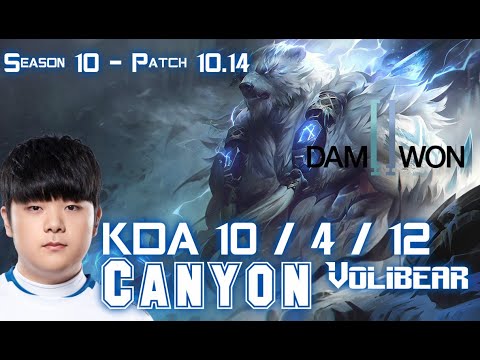 DWG Canyon VOLIBEAR vs OLAF Jungle - Patch 10.14 KR Ranked