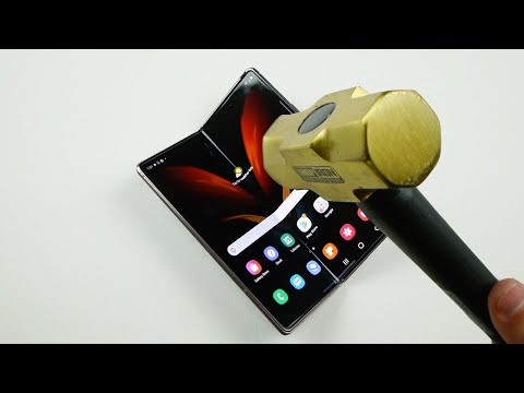 Samsung Galaxy Fold 2 5G Hammer + Knife & Bend Test Durability