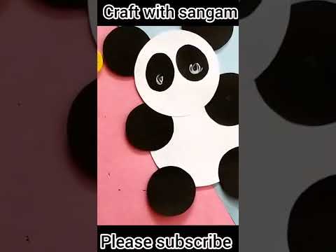 How to make panda with paper craft idea #craft #youtube #shorts