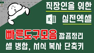 빠른도구모음을 이용한 셀병합, 서식복사 단축키 만들기 | 퐝스 직장인 실전엑셀(Excel)