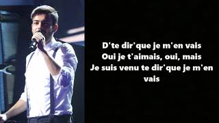 JE SUIS VENU TE DIRE QUE JE ME&#39;N VAIS - Agoney | OT 2017 | Gala 8| LETRA