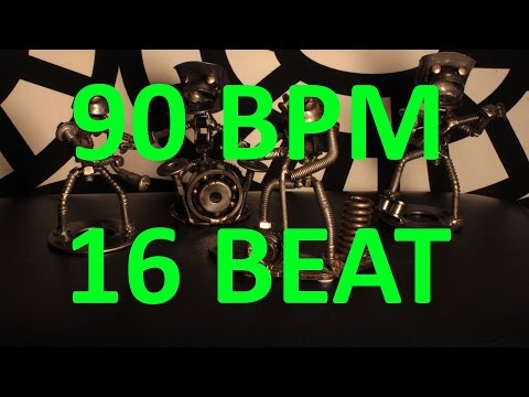 90 BPM - 16 BEAT Rock - 4/4 Drum Track - Metronome - Drum Beat