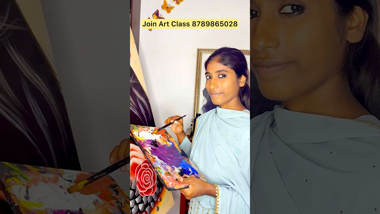 When I add extra details to my Painting 😍😂😂#noorjahanartist #artclass #art #drawing #painting