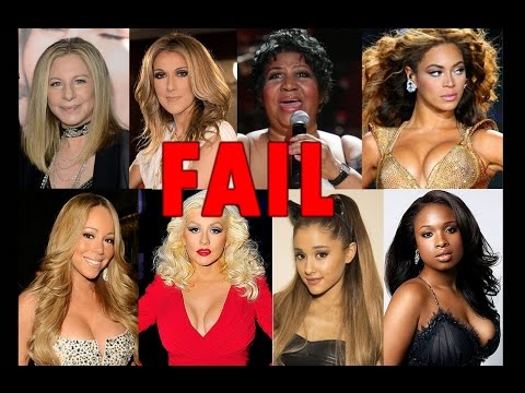 Female famous singers vocal fails (Barbra, Beyonce, Aretha, Celine, Whitney ...)