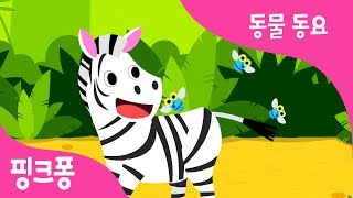 얼룩말 마수리 | 얼룩말송 | 동물 동요 | 핑크퐁! 인기동요