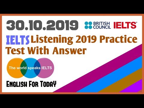 British Council IELTS Listening 2019 Practice Test With Answer | 30.10.2019