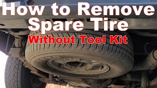 How to Remove A Spare Tire Without The Tool Kit on a Chevy Colorado & GMC Canyon