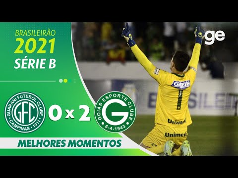 Gols e lances de Guarani x Goiás