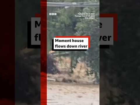 Watch the video | House carried down river in North Carolina after Hurricane Helene. #NorthCarolina #HurricaneHelene