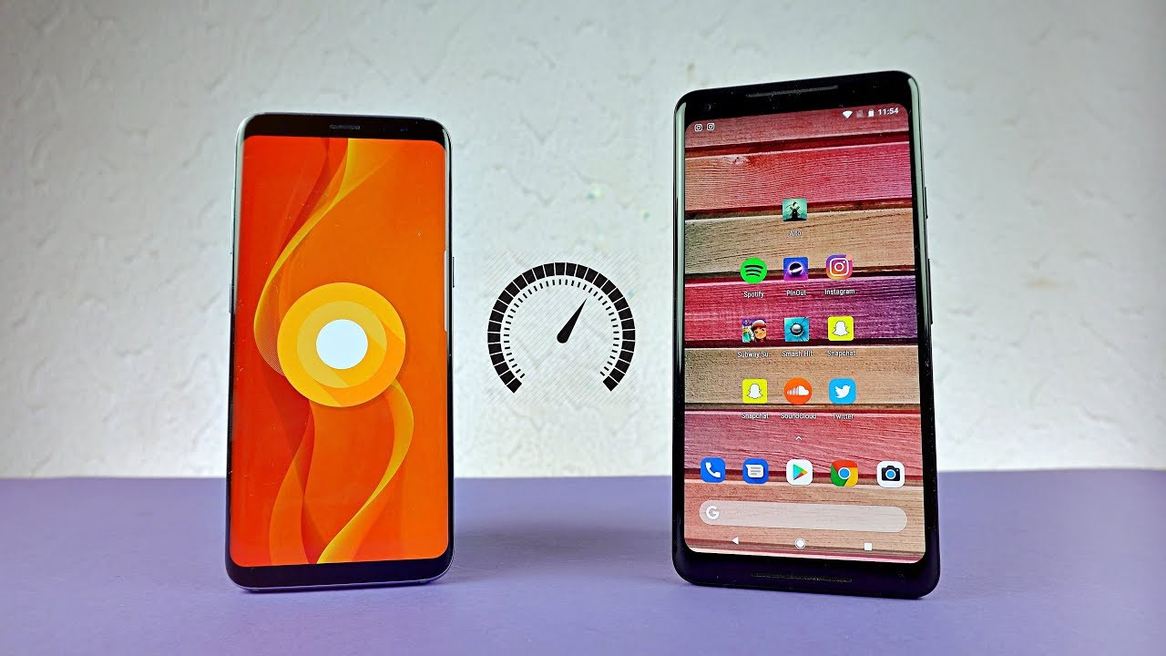 Samsung Galaxy S8 Android 8.0 Oreo vs Pixel 2 XL - Speed Test! (4K)